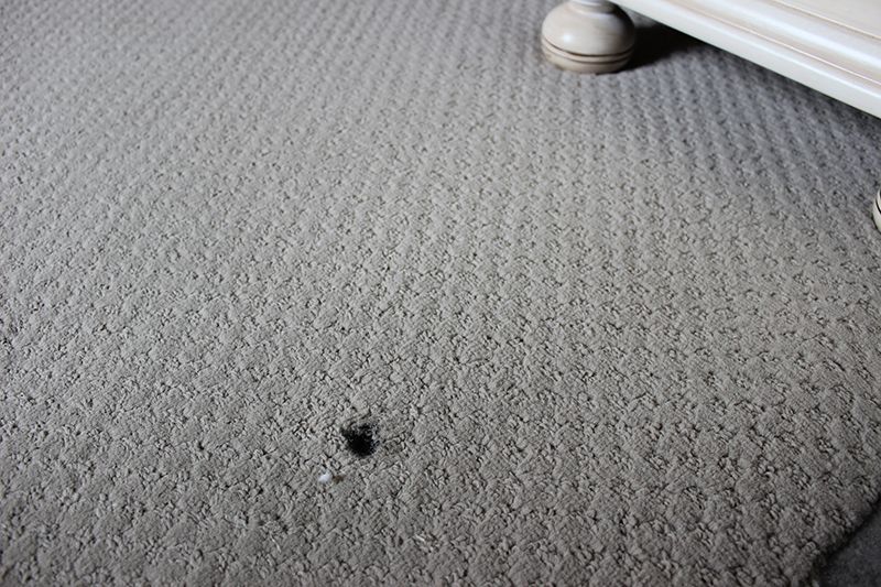 Burn and stain patching before repair