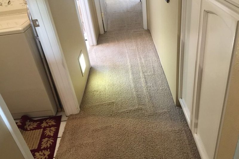 Carpet cleaning after repair