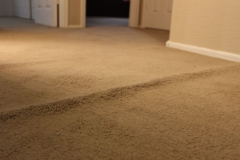 Carpet stretching before repair